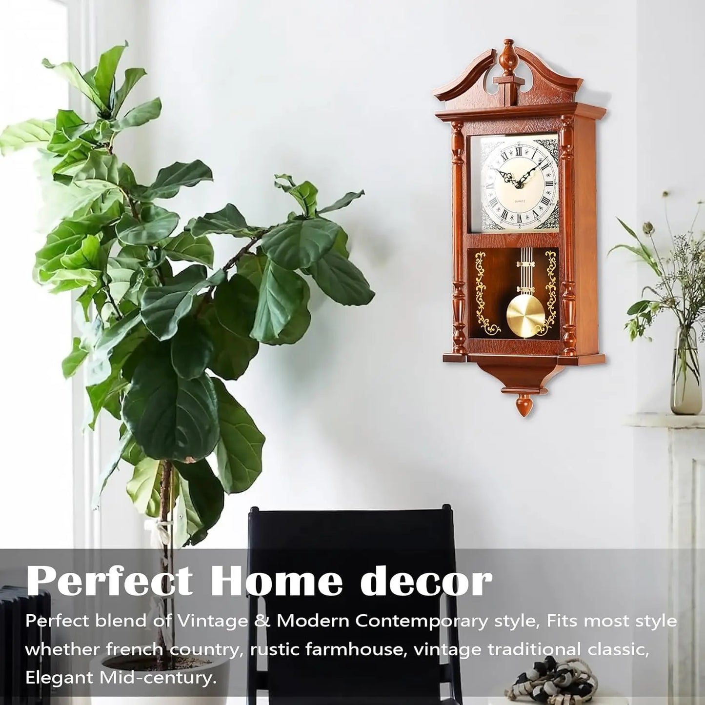 Large Vintage Wall Clock for Living Room