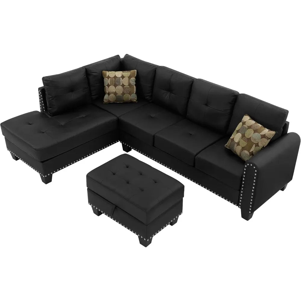 3-Piece Sectional Couch Set for Home Furniture Room Decor