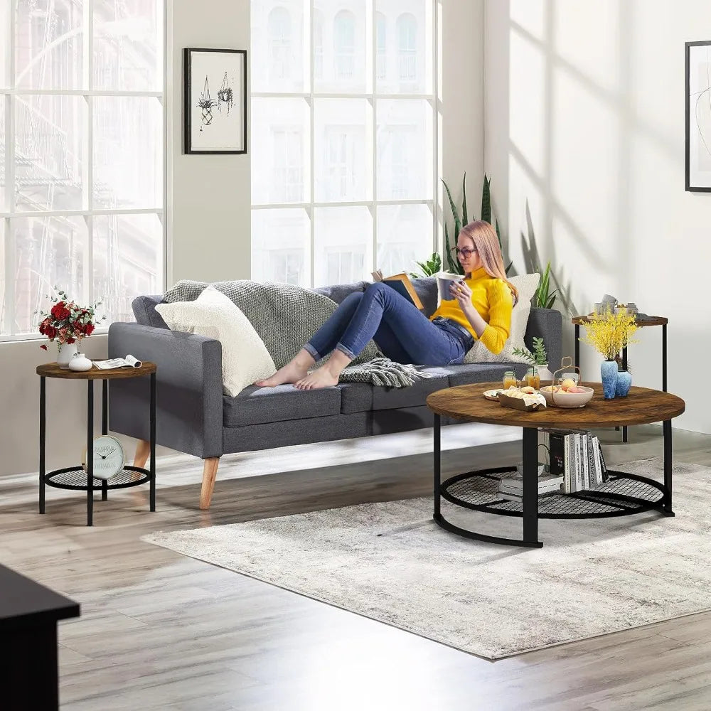 Modern Living Room Table Set for Office/Small Spaces