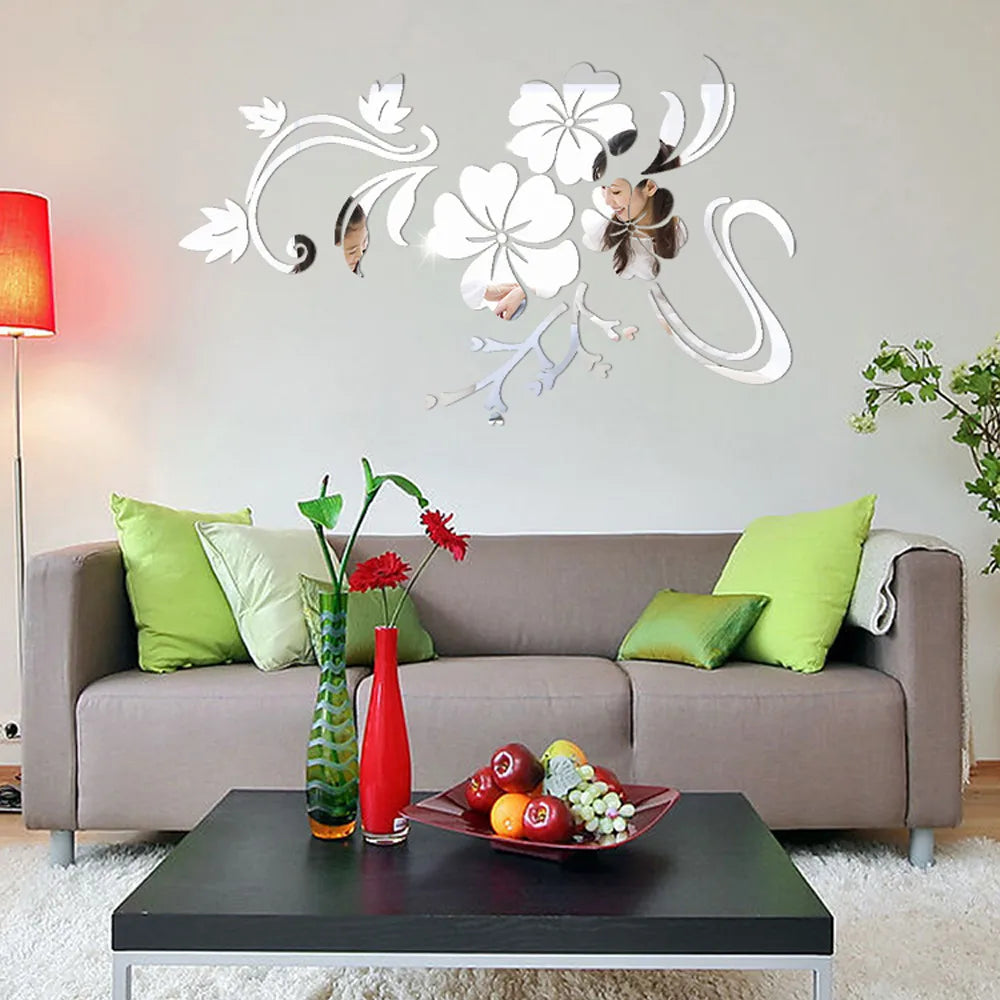 Acrylic Mural Decor 3D Floral Sticker Decal Art