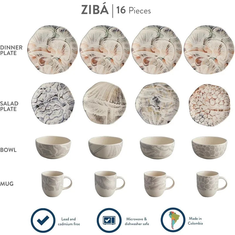 Mushrooms Inspired Design Dinnerware Set