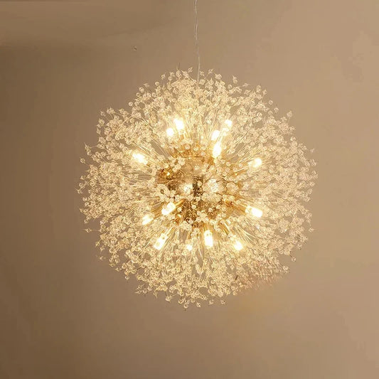 Modern Crystal Dandelion Pendant Dining Room Light