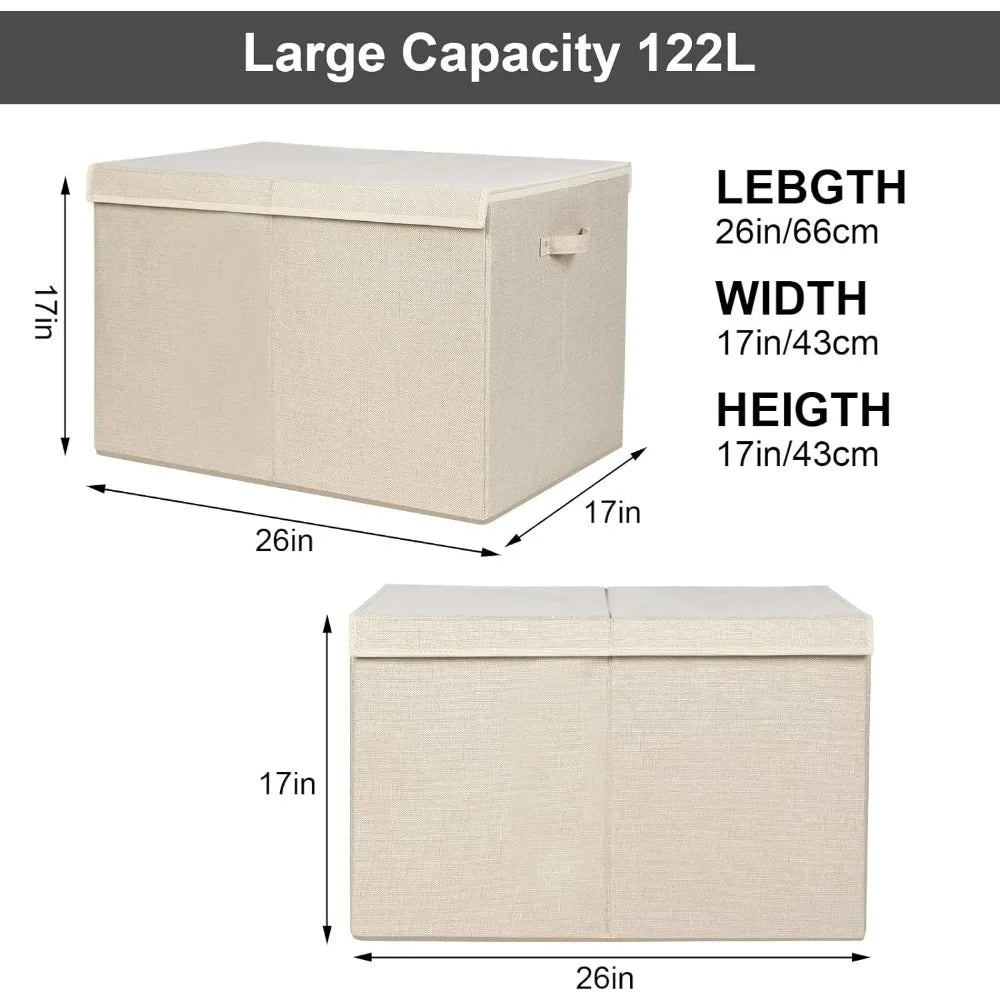 Large Toy Box Chest w/Lid/Removable Divider