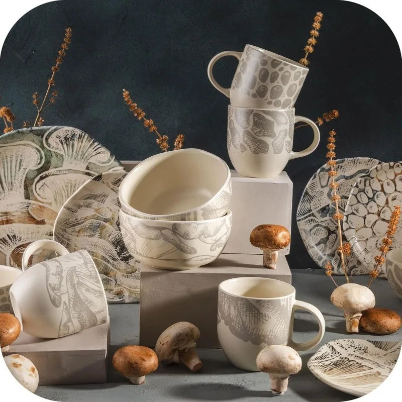 Mushrooms Inspired Design Dinnerware Set