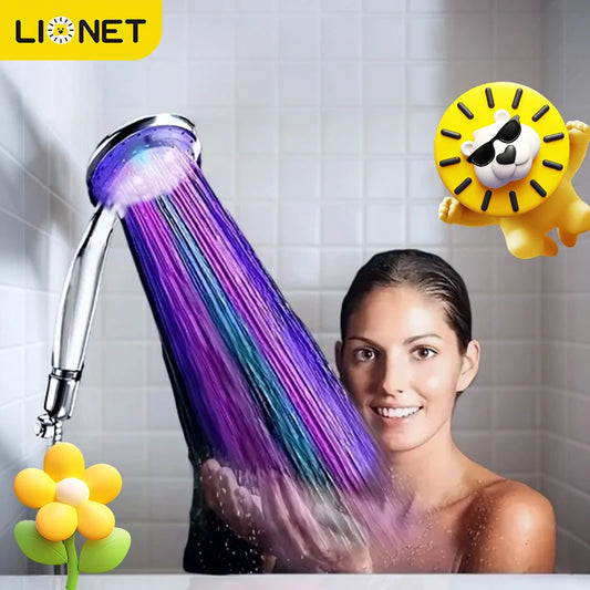 LED 7 Automatic Colors-Changing Shower Head Bathroom Accessories