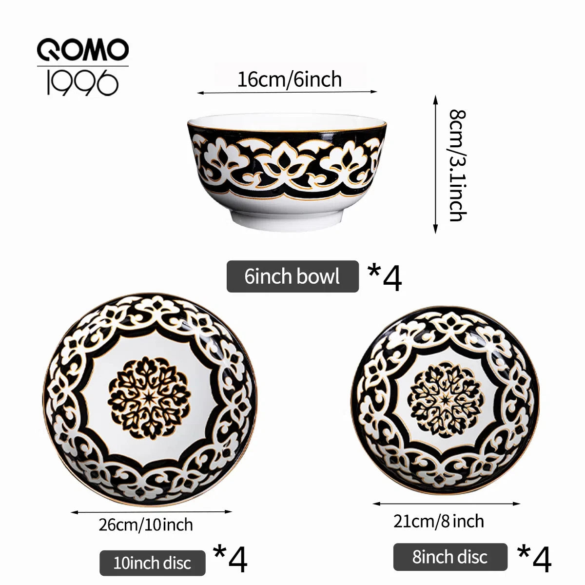 Dinnerware w/Handmade Reactive Glaze Dishes Set