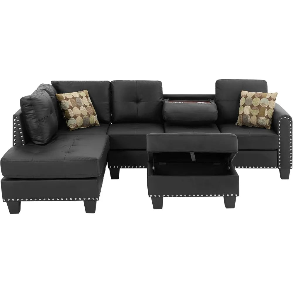 3-Piece Sectional Couch Set for Home Furniture Room Decor