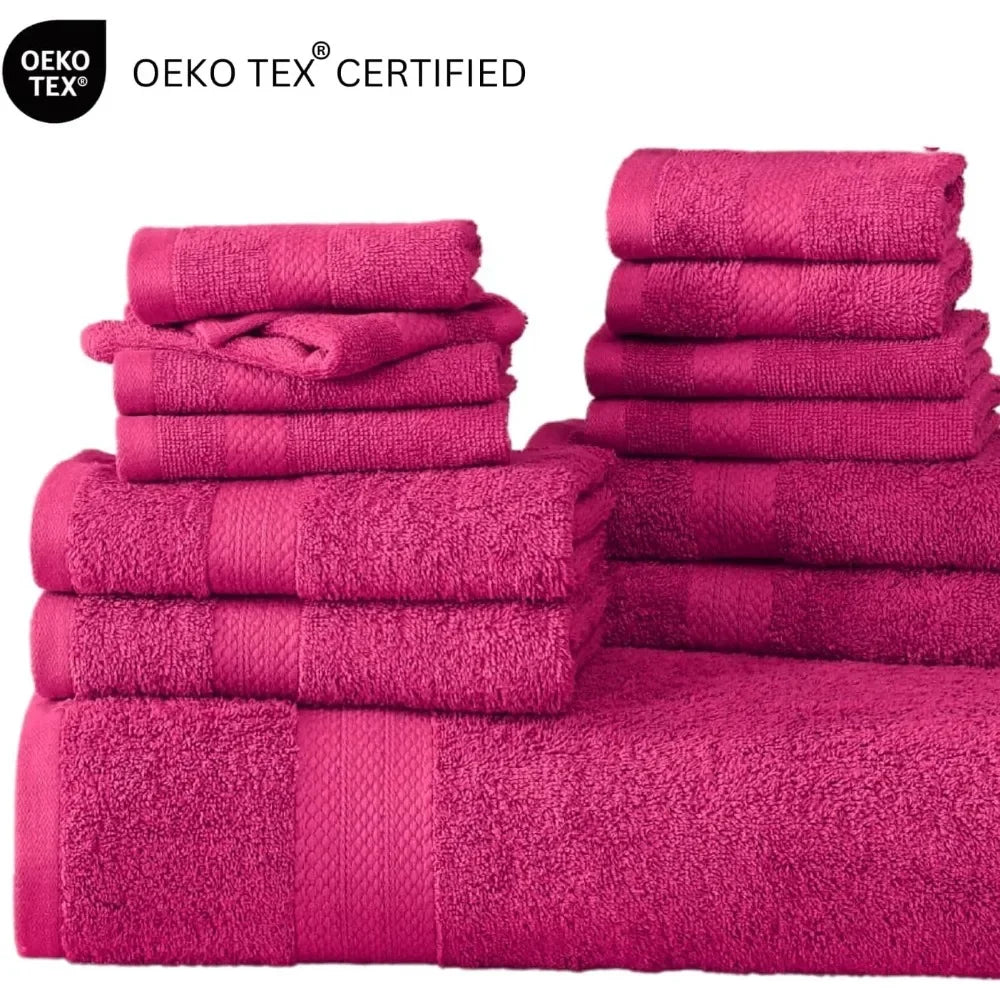 Cotton Bath Towel Sets 24 piece Sets