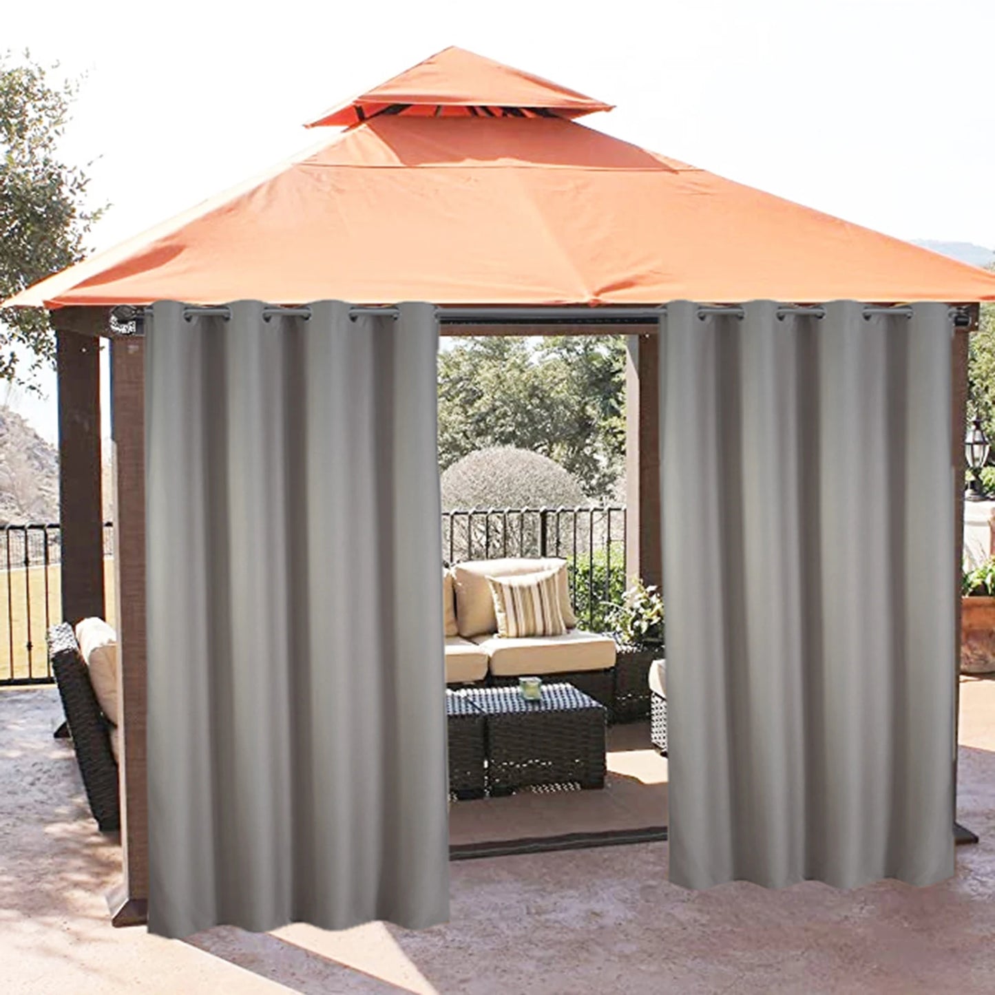 Indoor/Outdoor Waterproof Thermal Insulated Curtains for Patio