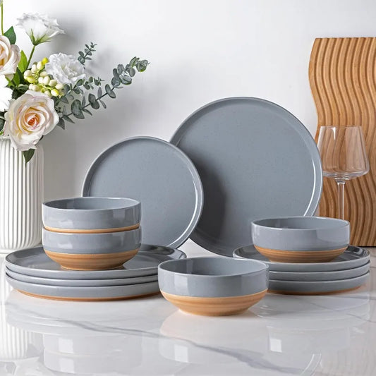 Ceramic Hand-painted Scratch Resistant Dinnerware Sets for 4