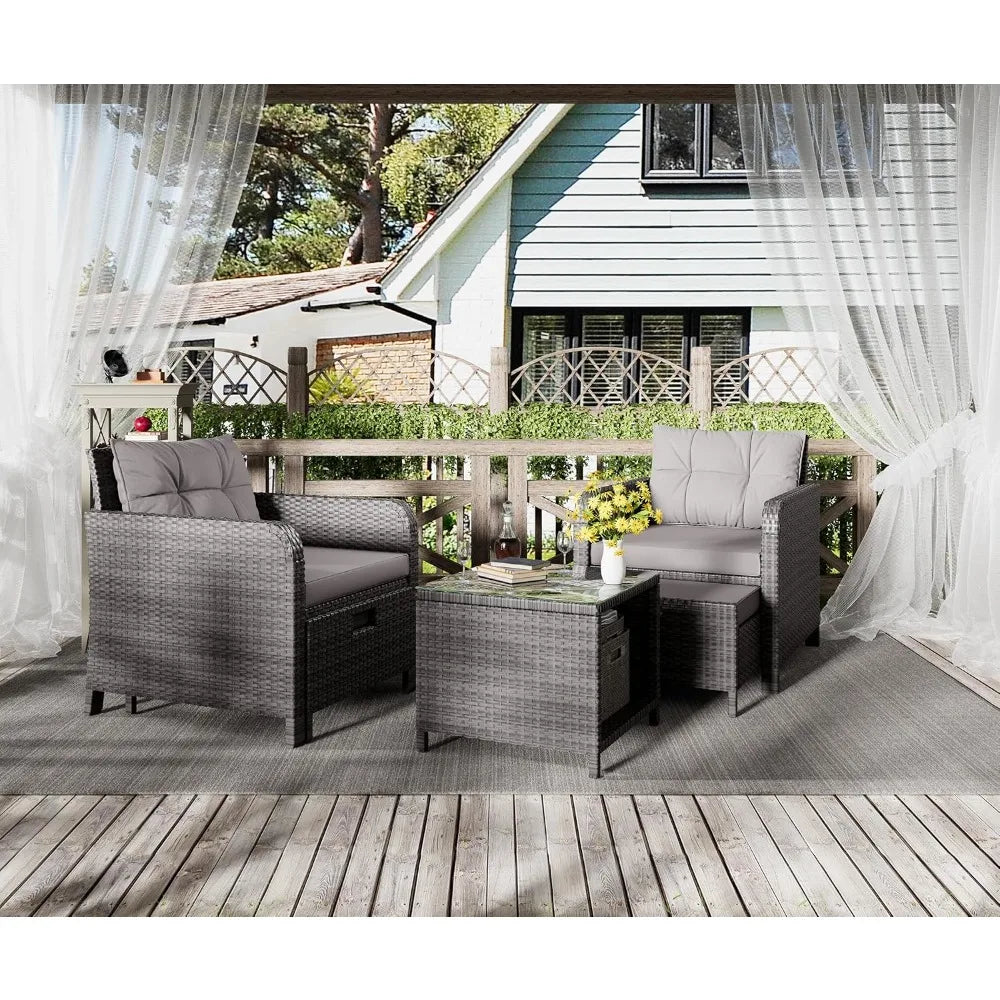 5-Piece Patio Conversation Garden Furniture Set