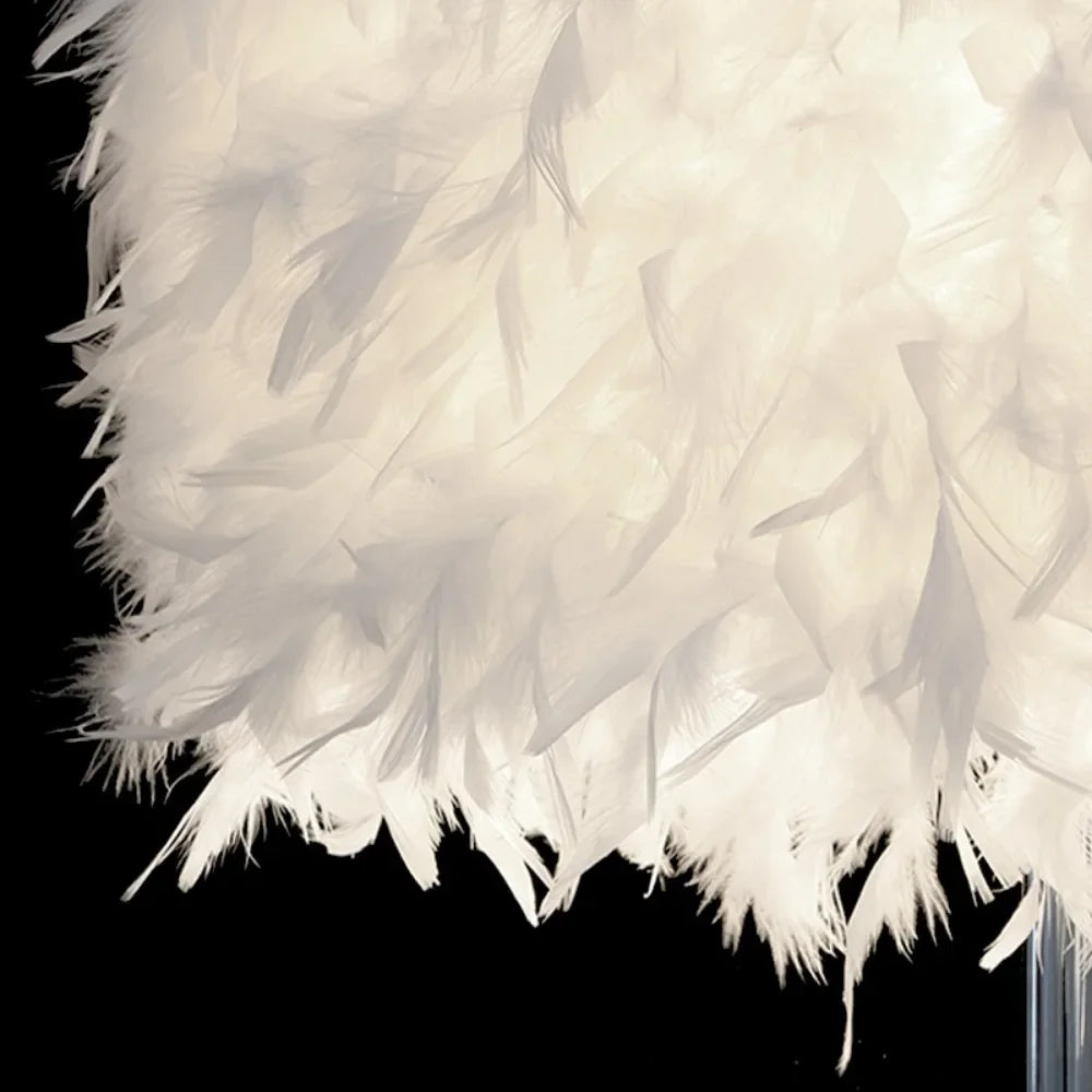 Ostrich Feather Floor/Table Lamps for Living Room Decor