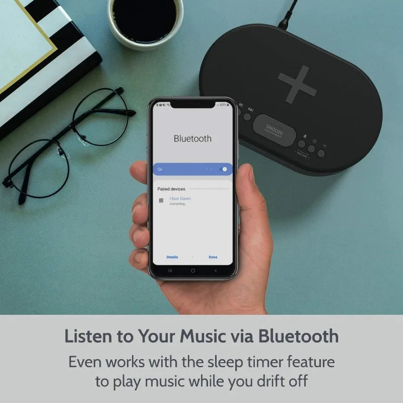 Alarm Clock Radio w/Wireless Charging/Bluetooth Speakers