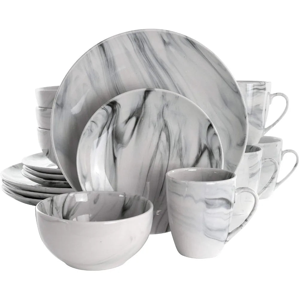 Fine Round Gloss Dinnerware Dish Set