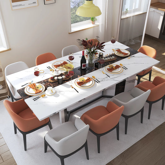 Large Family Rectangular White Dining Table