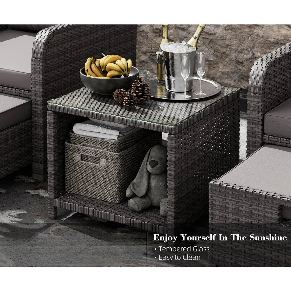 5-Piece Patio Conversation Garden Furniture Set