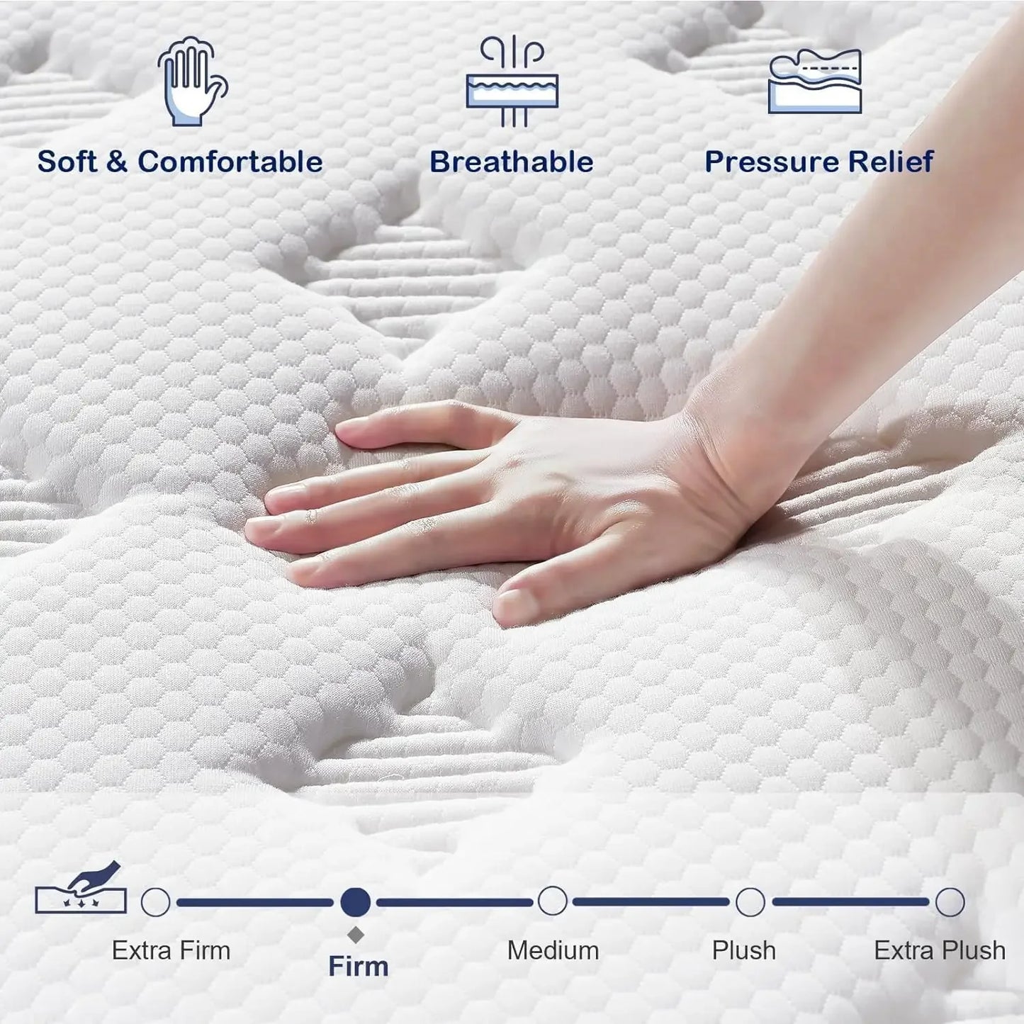 Firm Hybrid Memory Foam King Mattress w/Box
