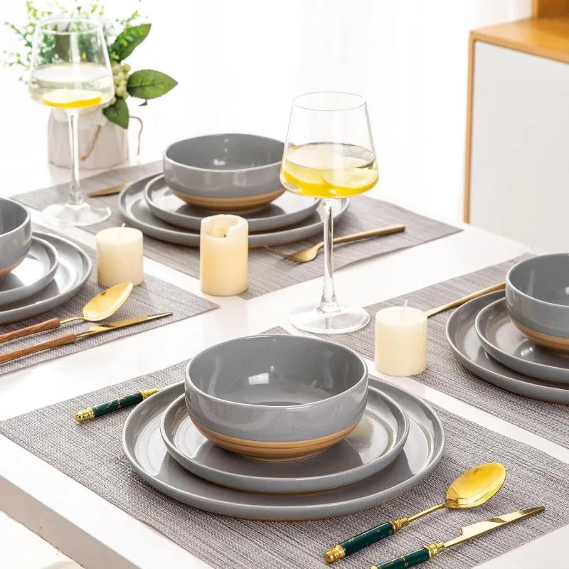Ceramic Hand-painted Scratch Resistant Dinnerware Sets for 4